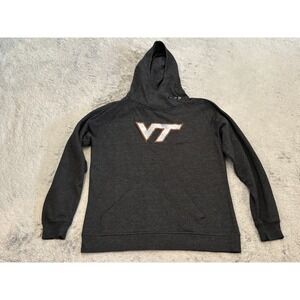Virginia Tech Hokies Hoodie Sweatshirt Women's XL Charcoal Gray Pullover Ouray